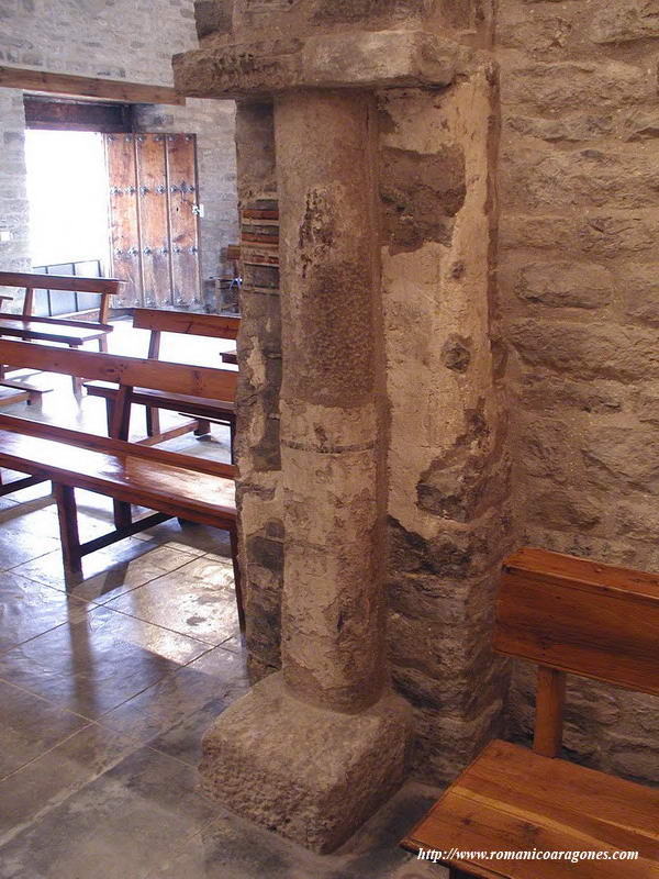 VANO ANTERIOR DELMURO NORTE. DETALLE DE JAMBA OESTE
